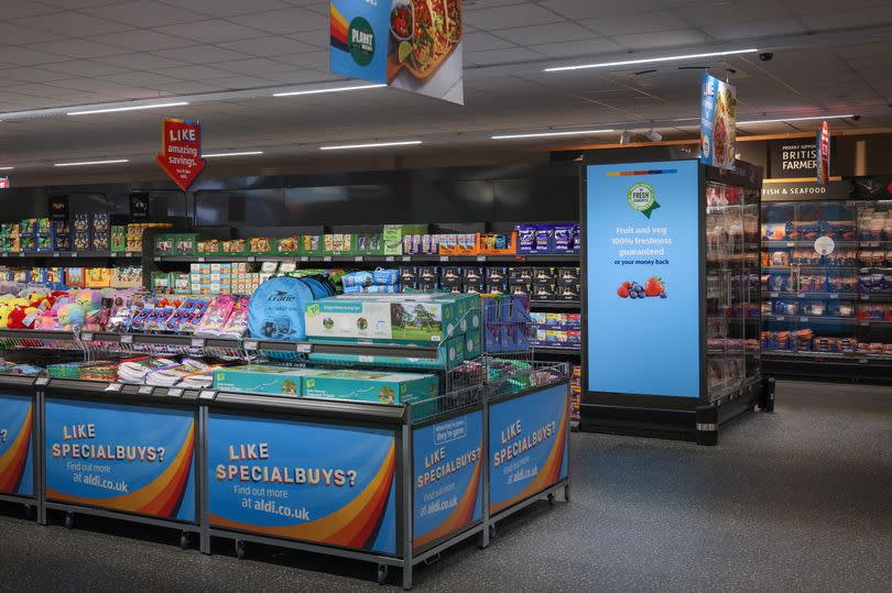 A general view inside Aldi in Cross Street, Long Eaton