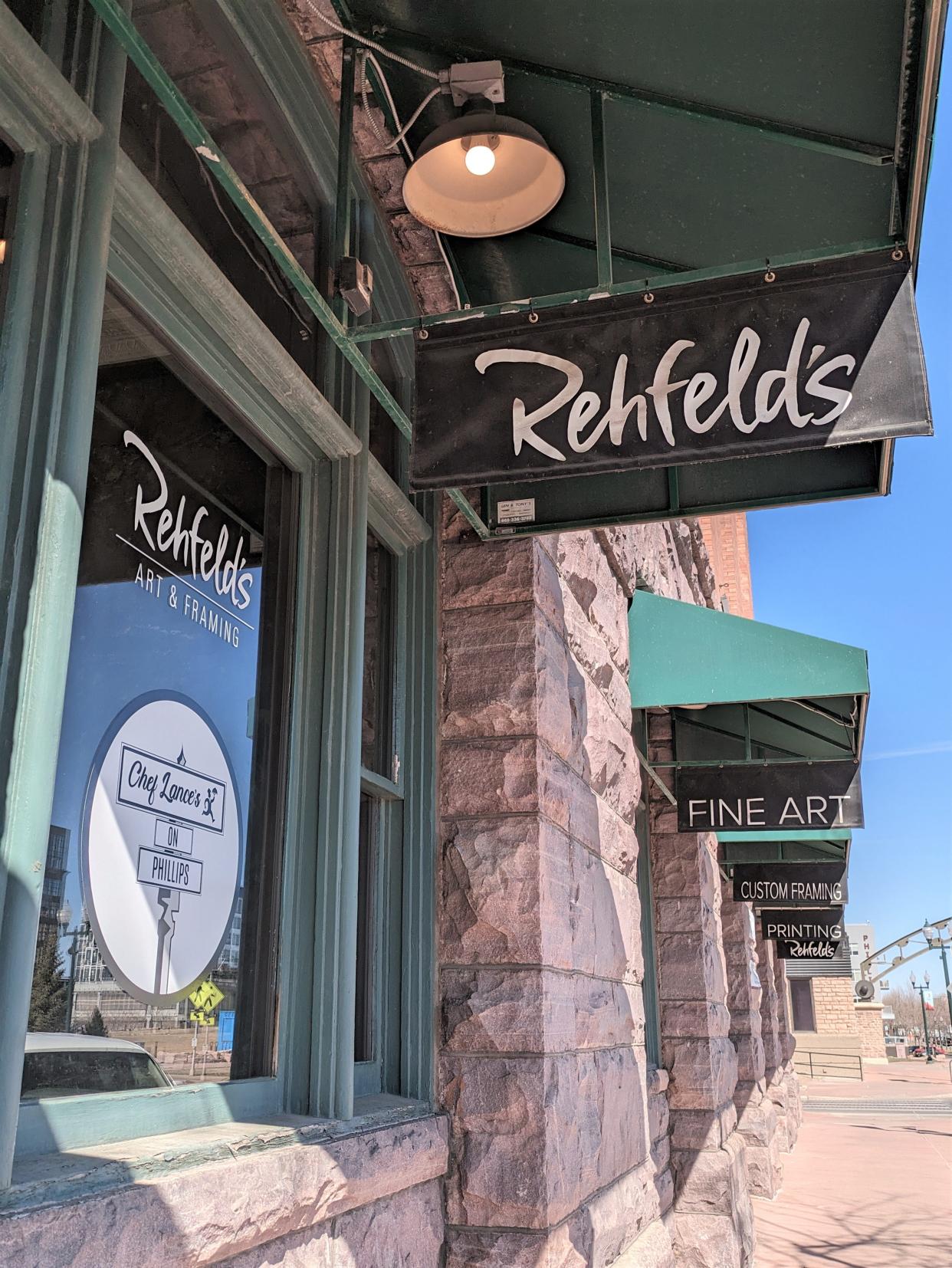 Rehfeld's Fine Arts & Framing located downtown at 5th and Phillips Ave.