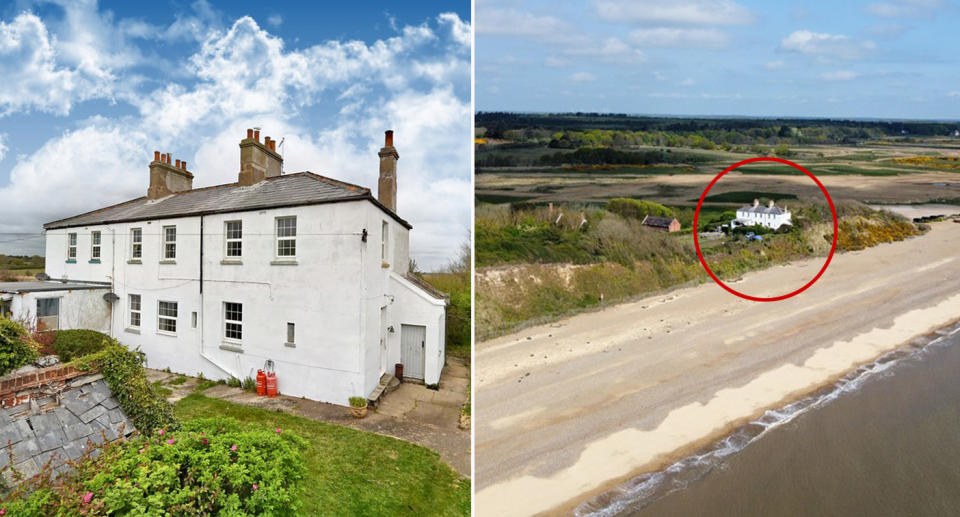 four-bedroom clifftop house in Dunwich,near Suffolk, UK