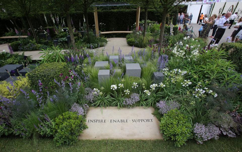 <p>Matthew designed this garden at RHS Chelsea in 2014 for the Help the Heroes charity, 'Hope on the Horizon', which addressed the war in Afghanistan. Matthew's brother, Michael, served in the RAF Regiment and had been deployed for his fifth tour in 2014.</p>