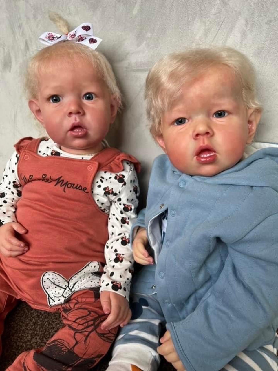 Reborn brother and sister Sammie and Scarlet (Collect/PA Real Life)