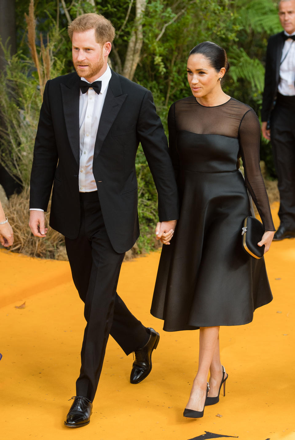 LONDON, ENGLAND - JULY 14: Prince Harry, Duke of Sussex and Meghan, Duchess of Sussex attend "The Lion King" European Premiere at Leicester Square on July 14, 2019 in London, England. (Photo by Samir Hussein/WireImage)