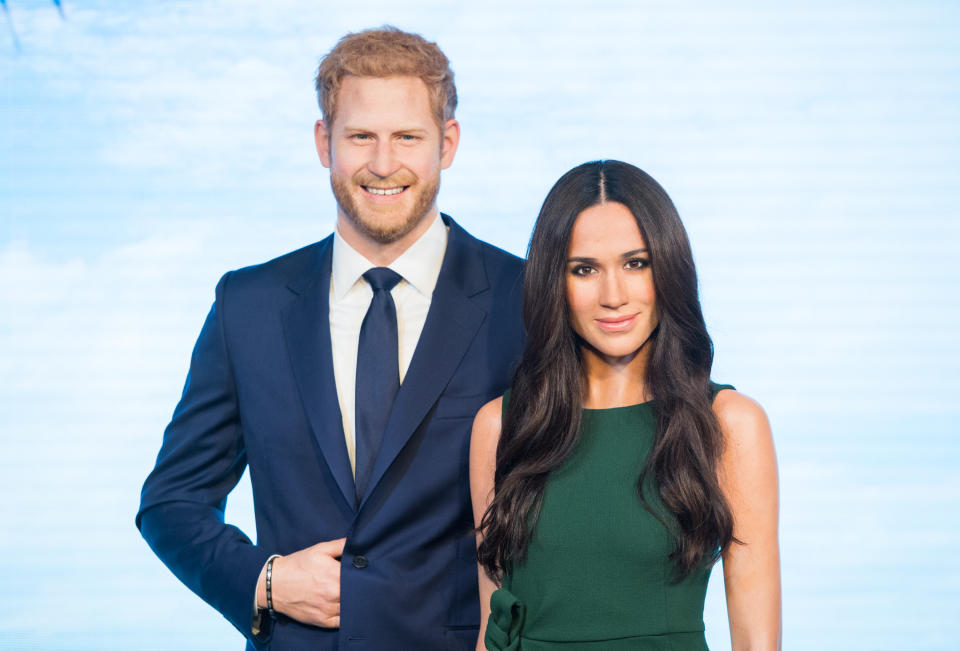 Prince Harry and Meghan Markle waxwork