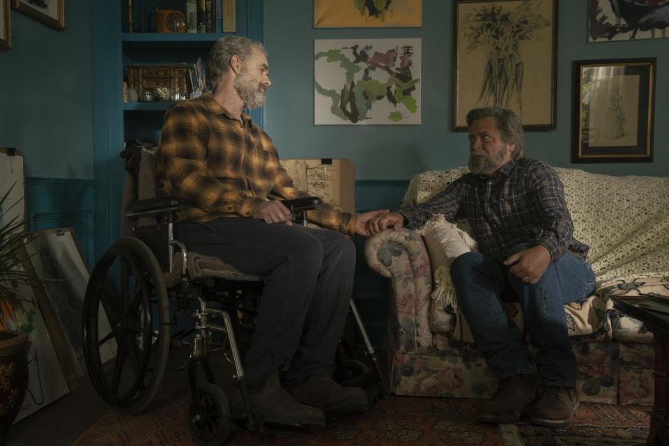 Murray Bartlett as Frank and Nick Offerman as Bill in the hugely effecting third episode of The Last of Us. (HBO/Sky)