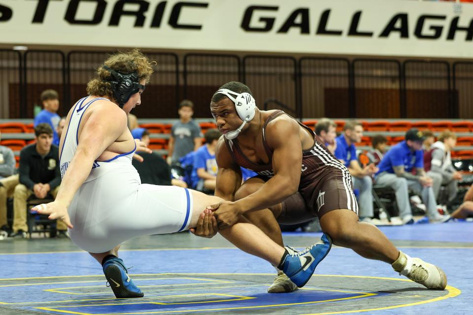 Football and wrestling standout Dillan Johnson competes for Joliet Catholic Academy during the 2023-24 school year.