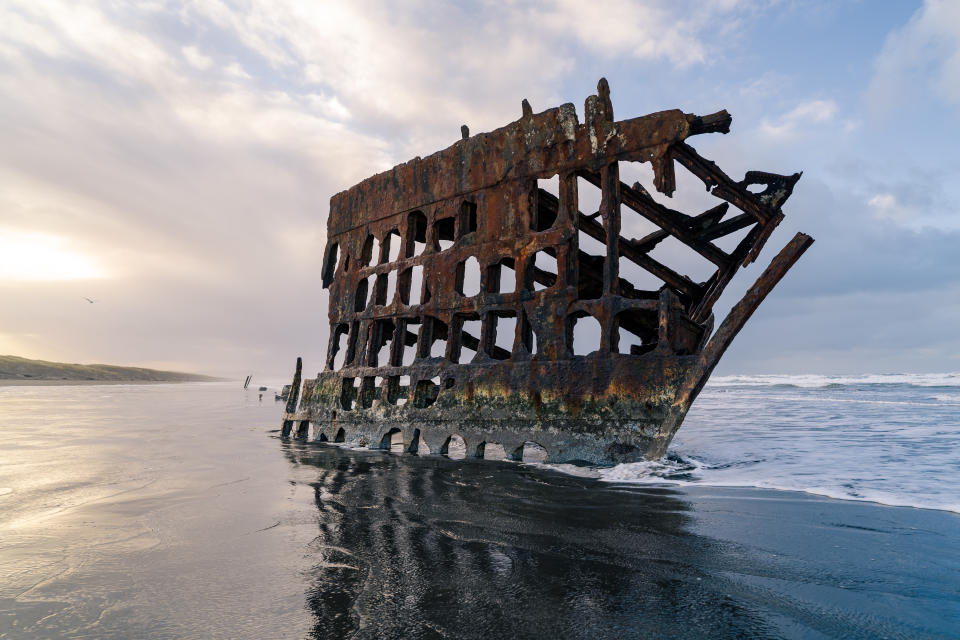 The Shipwreck of Peter Iredale in Oregon located at Fort Stevens State Park