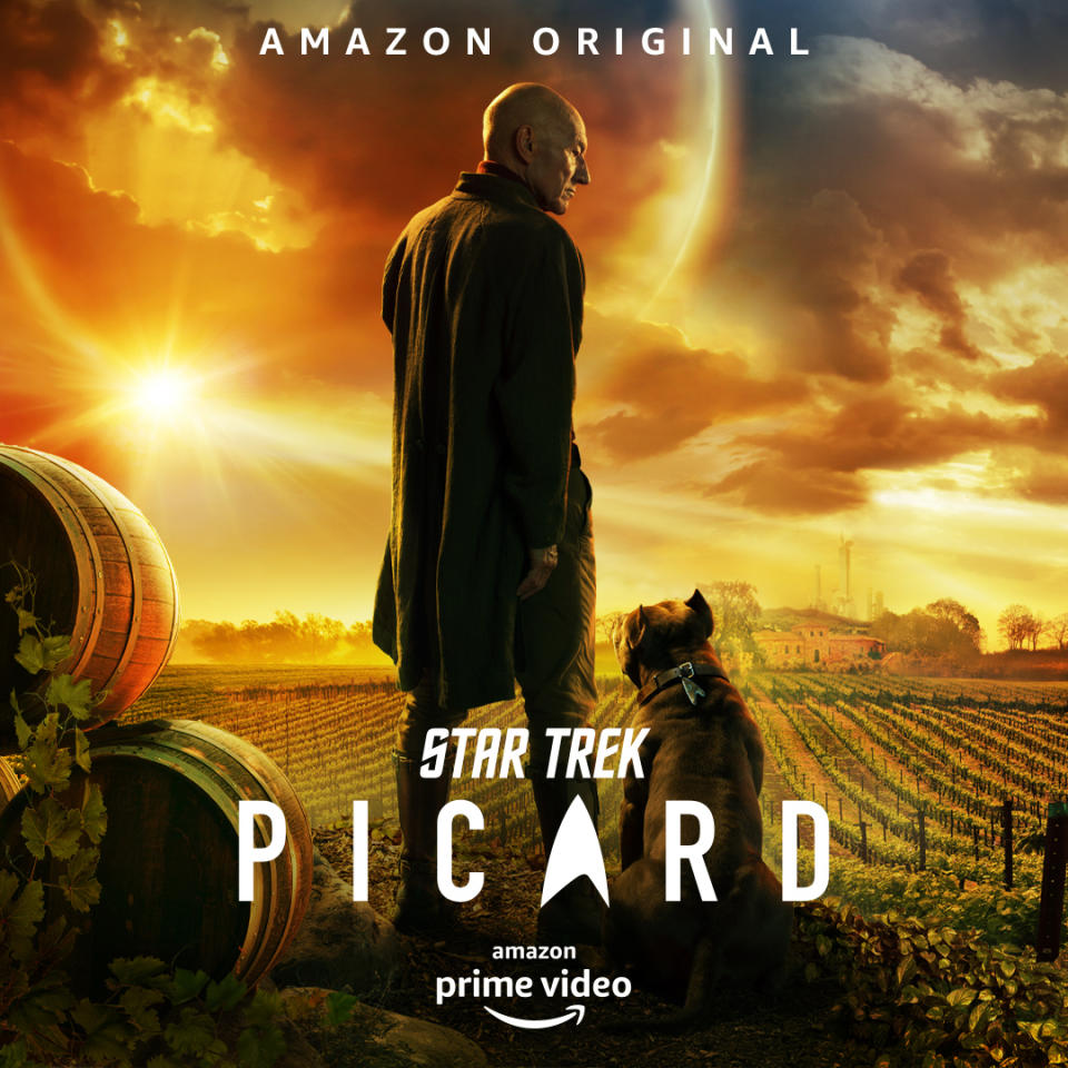 Jean-Luc looks a barrel of laughs in the first <i>Star Trek: Picard</i> key art. (Amazon Prime)