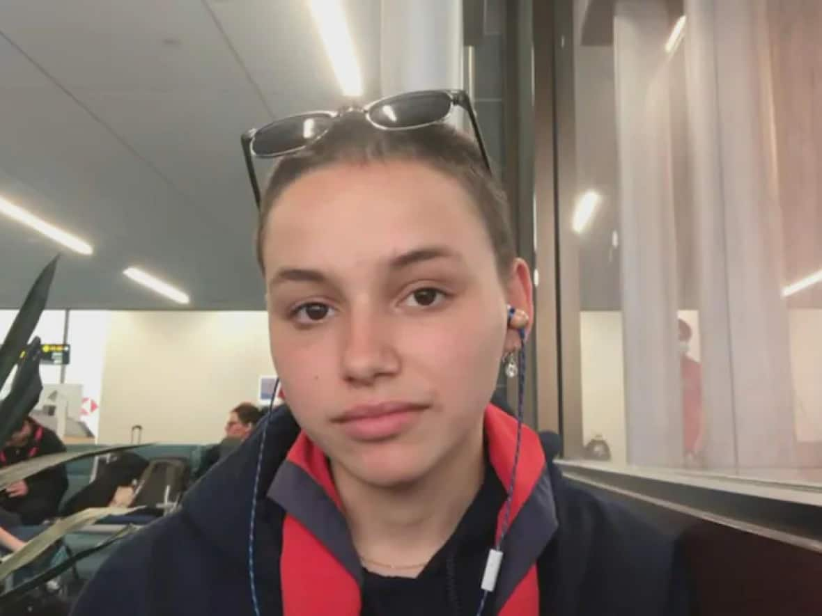 Sam Tessier, 16, is among the 19 young scouts who were stranded at Vancouver airport overnight from Saturday to Sunday.  (Radio-Canada - image credit)