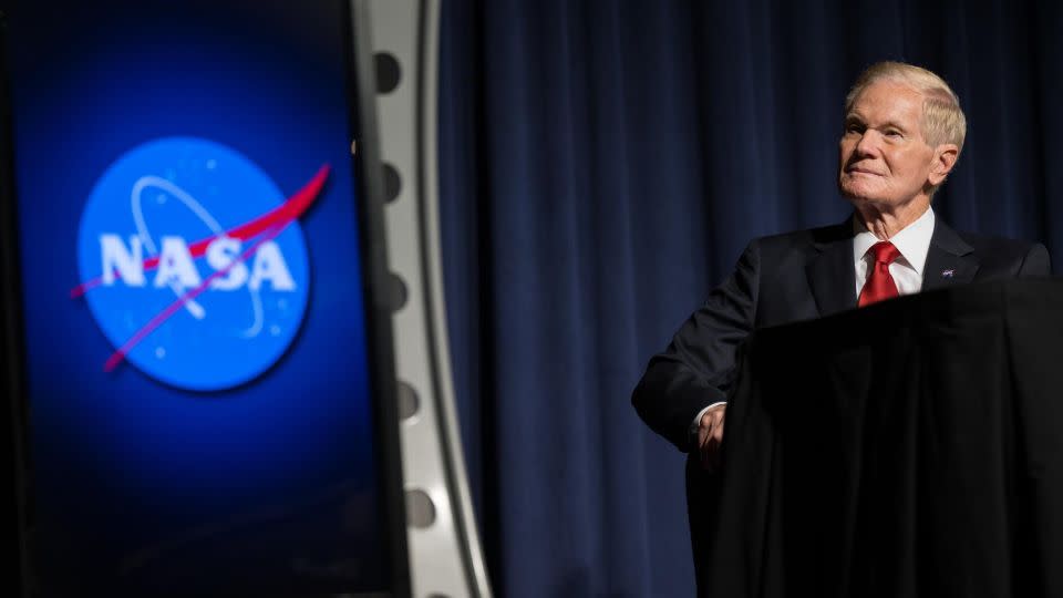 NASA Administrator Bill Nelson appears at a September 14, 2023, media briefing in Washington to discuss the findings from a team of experts studying unidentified anomalous phenomena, or UAPs. - Aubrey Gemignani/NASA