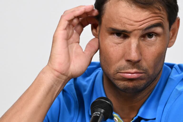 Rafael Nadal, durante la conferencia de prensa en la previa de Roland Garros