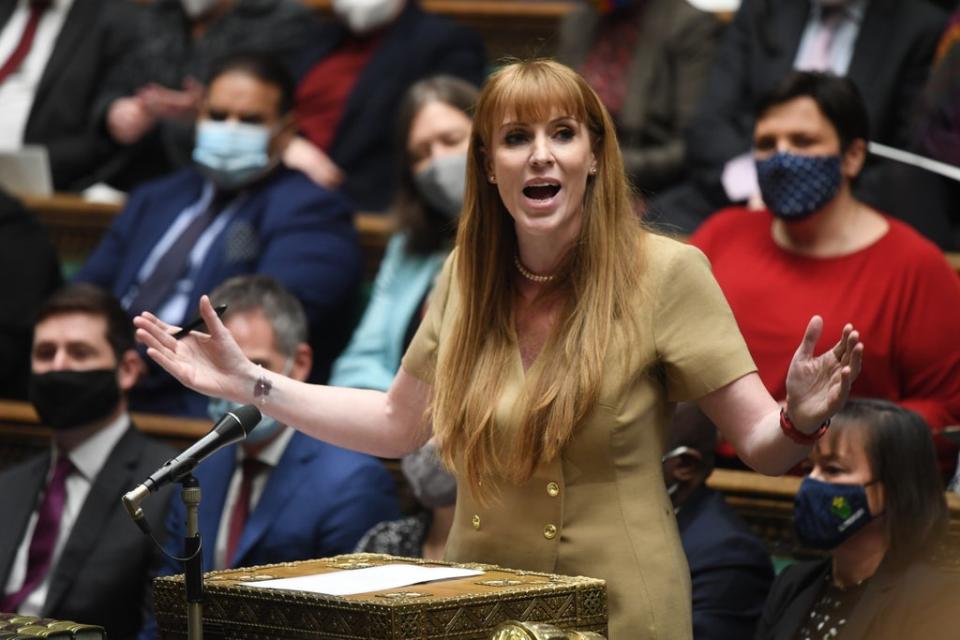 Labour deputy leader Angela Rayner speaking during Prime Minister’s Questions (UK Parliament/Jessica Taylor) (PA Media)