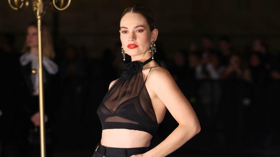 Lily James exuded sophistication at Dolce & Gabbana's 40th Anniversary party