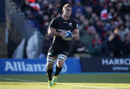 Ben Earl runs in to touch down for Sarries (Adam Davy/PA)