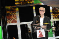 LOS ANGELES, CA - FEBRUARY 11: George Jones recieves his award at the 54th Annual Grammy Special Merit Awards at The Wilshire Ebell Theatre on February 11, 2012 in Los Angeles, California. (Photo by Toby Canham/Getty Images)