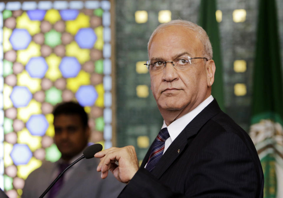 Image: Palestinian negotiator, Saeb Erekat (Amr Nabil / AP file)