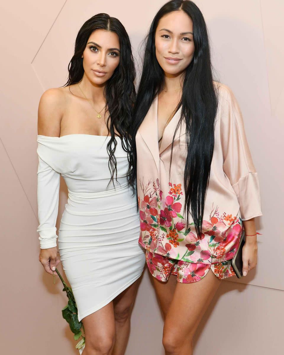 Kim Kardashian has reportedly fired her long-time assistant Stephanie Shepherd. The pair are pictured here together in July this year. Source: Getty