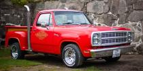 <p>Dodge kicked off the whole fast pickup truck thing back in 1978 with the Lil' Red Express. It came standard with a 360 cubic-inch V-8, and yes, those vertical exhausts are functional. It only made 221 horsepower, but it was genuinely quick for the time. <a href="https://www.ebay.com/itm/1979-Dodge-Ram-1500-1979-Dodge-Lil-Red-Express/392862695317?hash=item5b7870ff95:g:iDgAAOSwH6xfAXwi" rel="nofollow noopener" target="_blank" data-ylk="slk:This one;elm:context_link;itc:0;sec:content-canvas" class="link ">This one</a> has just 69,000 miles on the clock, and it's up for sale for $26,000. </p>