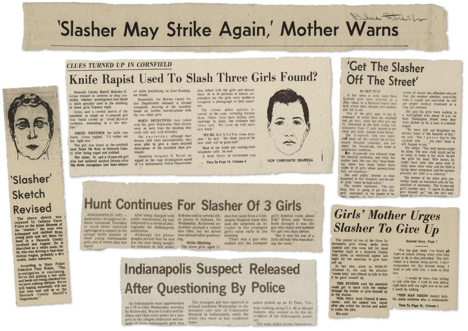 The search for the slasher continued through the fall of 1975. The public's fear and frustration was evident in newspaper headlines across Indiana.