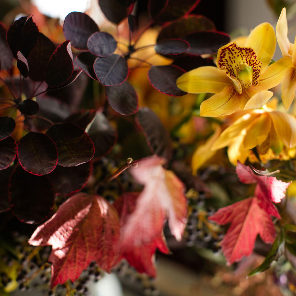 <p>Bring on the jewel tones for a rich fall centerpiece</p>