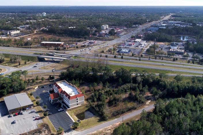 A Texas Roadhouse restaurant apparently will be coming to this parcel just northwest of Interstate 10 and State Road 85 in Crestview. The lot is to the west of the Country Inn &amp; Suites, pictured here with red and white roof.