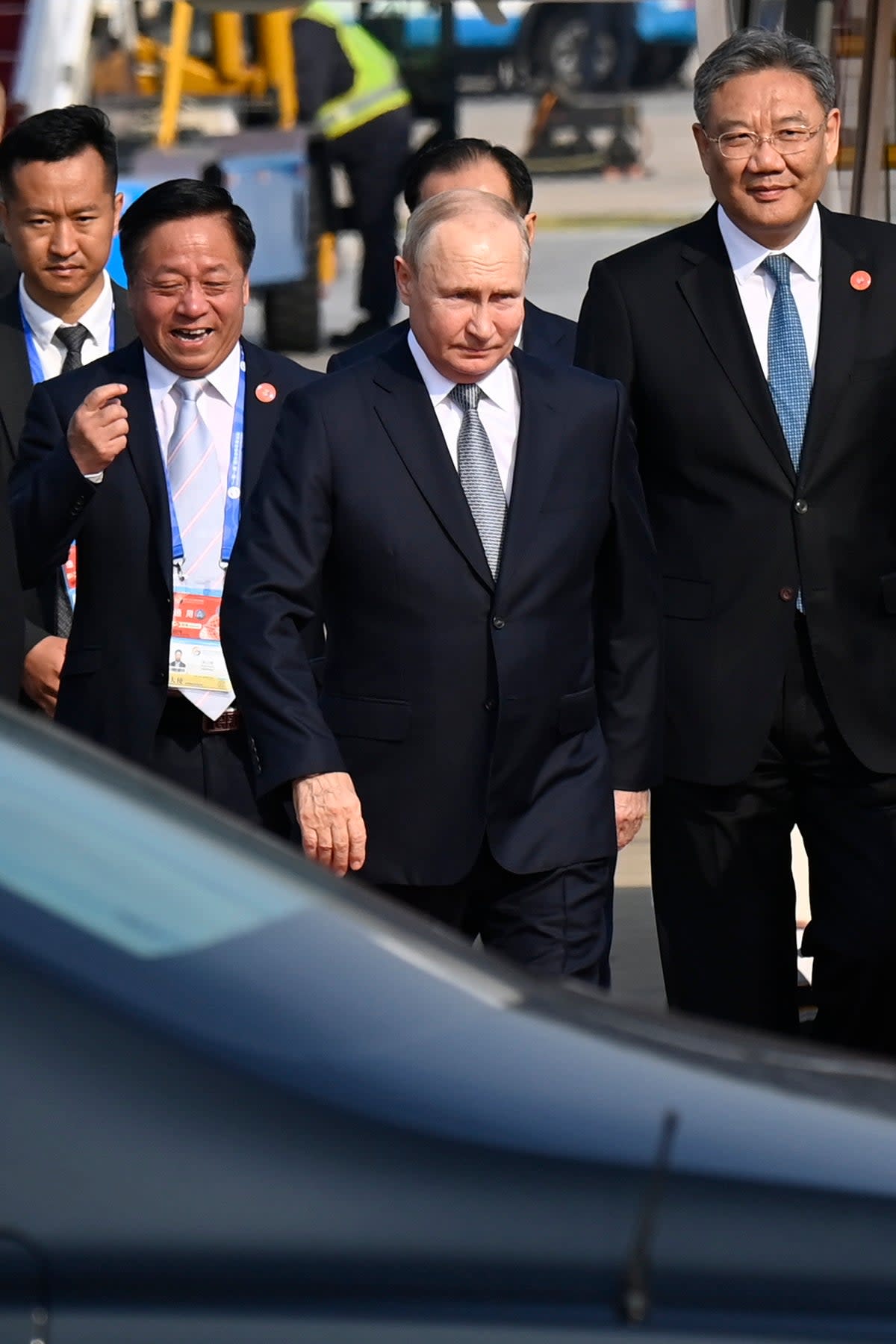 Vladimir Putin has come to Beijing for a two-day visit (EPA)