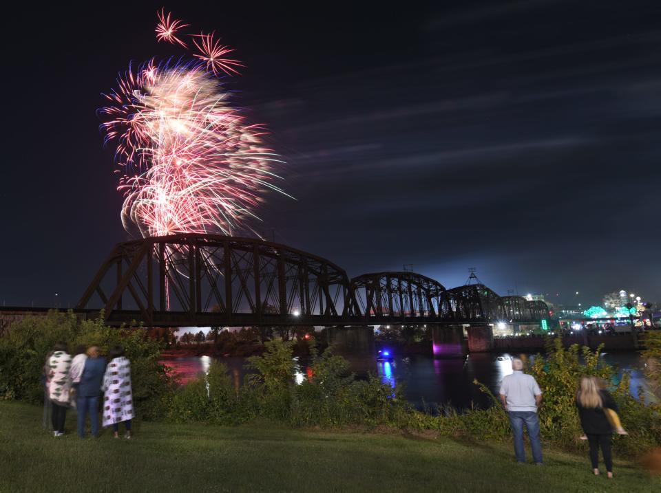 Rockets Over The Red Christmas celebration at Bossier City's Louisiana Boardwalk Saturday 11-25-23.