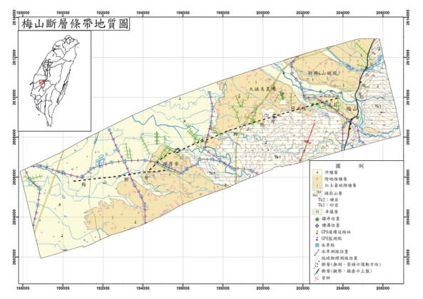 梅山斷層曾於1906年造成芮氏規模7.1的「梅山大地震」，並奪走至少1258條人命。（圖／翻攝自地調所官網）