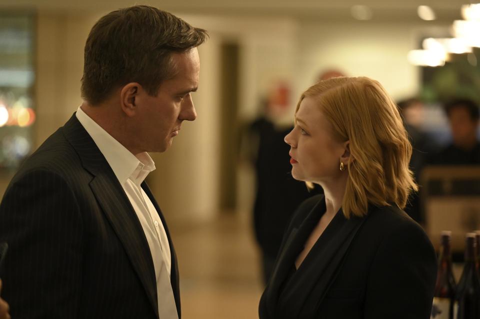 Matthew Macfadyen and Sarah Snook's Tom and Shiv have taken centre stage in Succession S4. (HBO/Sky)