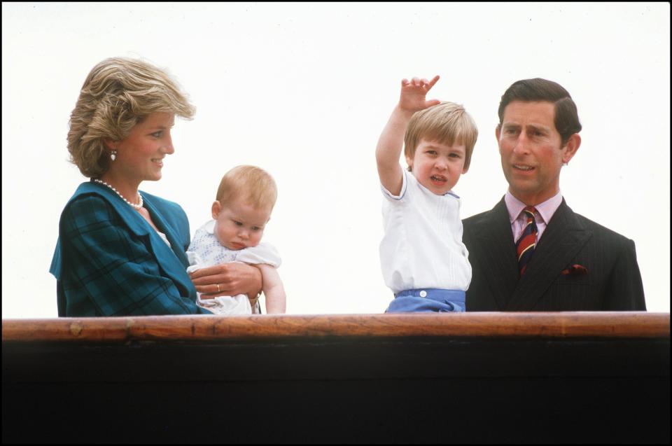 Together as a royal family in 1985