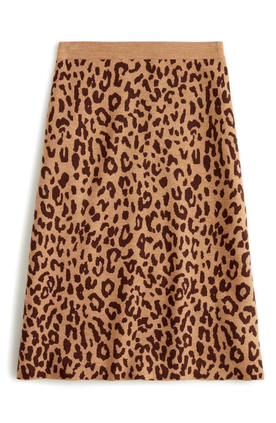 8) Leopard Sweater Skirt