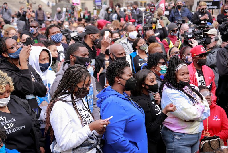 Rally to mark one year since Breonna Taylor was shot and killed by police, in Louisville