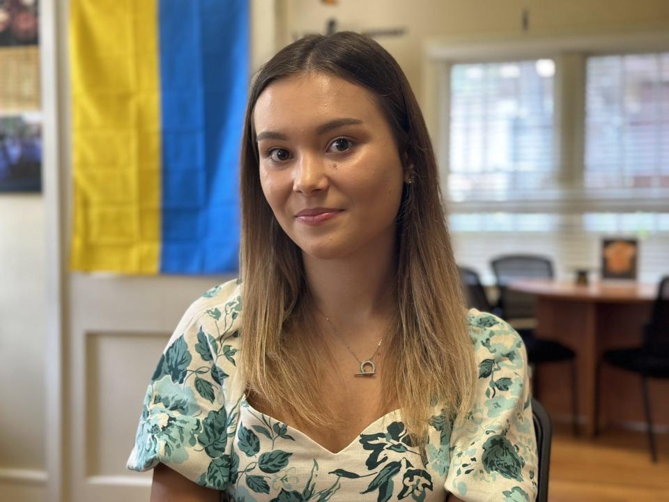 Yana Verbova of Ukraine will graduate from Stetson University with a bachelor's degree in health studies on Saturday. She has been accepted to graduate school at Brown University in Providence, Rhode Island.