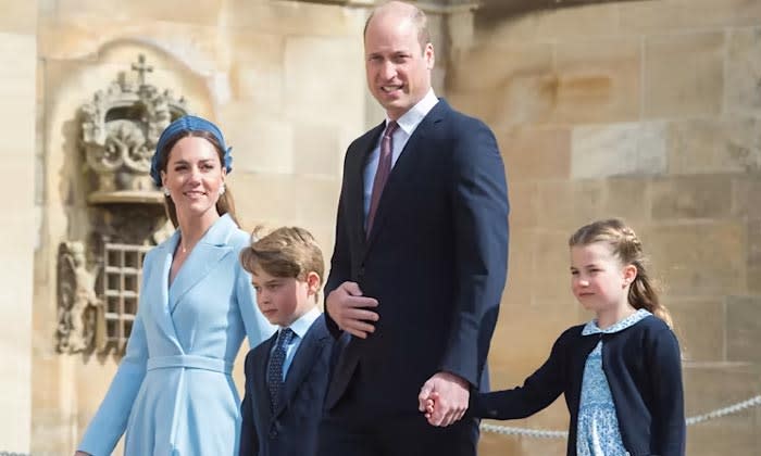 Los duques de Cambridge y sus hijos George y Charlotte