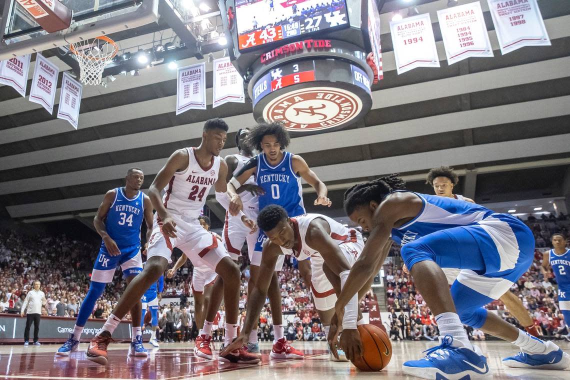 Alabama defeated Kentucky 78-52 in Tuscaloosa on Jan. 7. The Crimson Tide won the SEC regular-season title, and the Cats won 11 of their last 14 league games to finish third.
