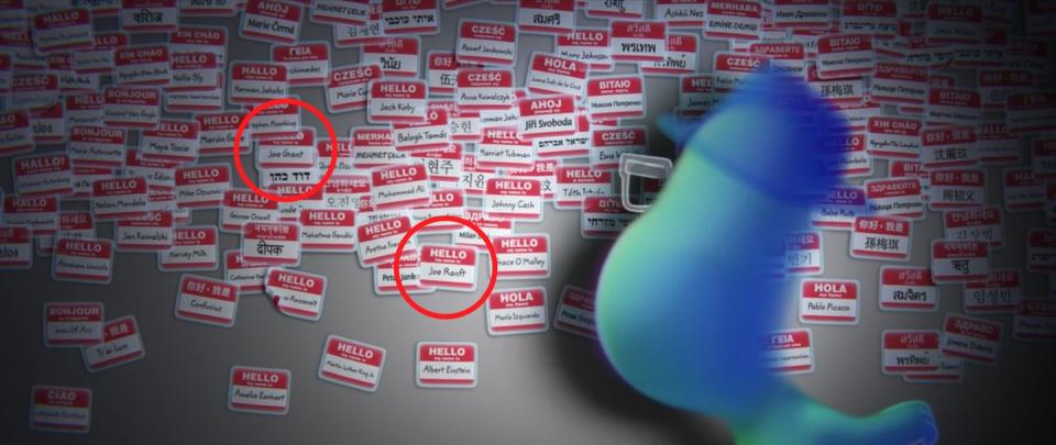 pixar in jokes in the name tags in soul   pixar easter eggs