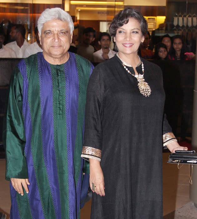 Javed Akhtar and Shabana Azmi at the premiere of his latest flick 'Talaash'