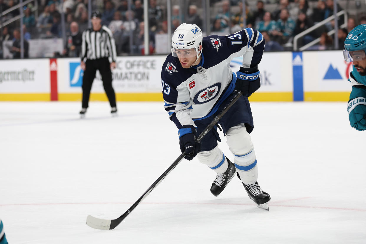 Gabriel Vilardi has played well in December for the Winnipeg Jets, making him worth a look in fantasy hockey leagues. (Photo by Ezra Shaw/Getty Images)