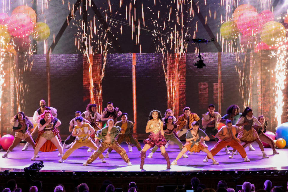 Cast of &Juliet performing at the tony awards