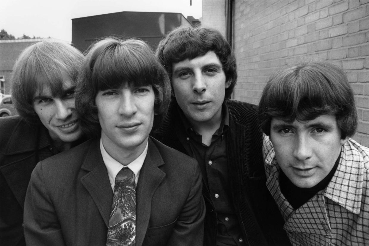 The Troggs in London, July 8, 1966. From left, Chris Britton, Ronnie Bond, Pete Staples, and lead singer Reg Presley. (Credit: Ivan Keeman/Redferns)