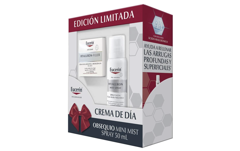 Eucerin Eucerin Pack Crema De Día Anti Edad + Mist Hidratante Hyaluron Fille Con Ácido Hialurónico. Foto; amazon.com.mx