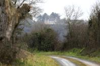 The Manoir de Beauce, or Beauce manor, the family home of conservative presidential candidate Francois Fillon is pictured near Solesmes, western France, Thursday, Feb. 2, 2017. Fillon suffered new setbacks Thursday to his presidential candidacy, with prosecutors expanding an embezzlement probe into his wife's paid political job, to include two of their children. (AP Photo/David Vincent)