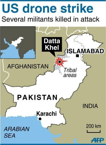 A US drone strike on Saturday killed at least three Islamic militants in Pakistan's restive tribal region near the Afghan border, security officials said