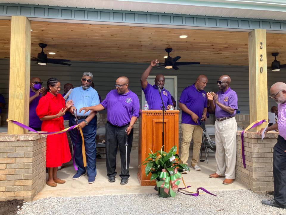 An open house ceremony for the Omegas of Gastonia Community Resource Center on North Highland Street. The home represents the first for the Epsilon Upsilon Chapter of Omega Psi Phi Fraternity Inc. in Gastonia in its 72 years of existence.