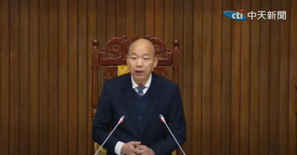 <strong>立法院長韓國瑜在15日的院會提前解散。（資料照／中天新聞）</strong>