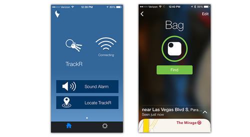 Bluetooth tracking app screenshots