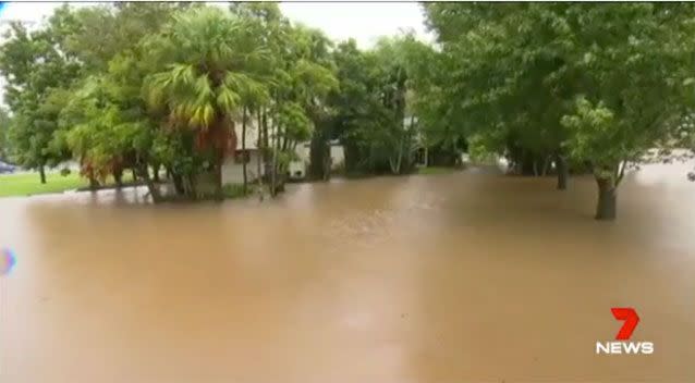 The rain band is moving south east from Mackay in Queensland's north, across the Central tablelands, south to the Sunshine Coast, Brisbane, Gold Coast and into the NSW Border. Picture: 7 News