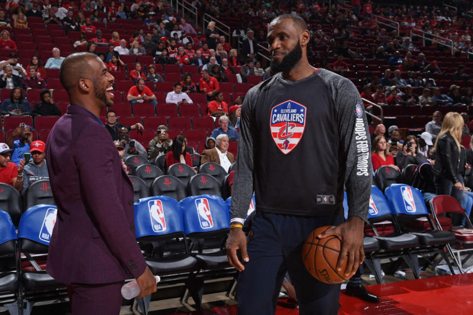 Maybe Chris Paul’s recruitment of LeBron James started before the Rockets lost to the Warriors in Game 7. (Getty Images)