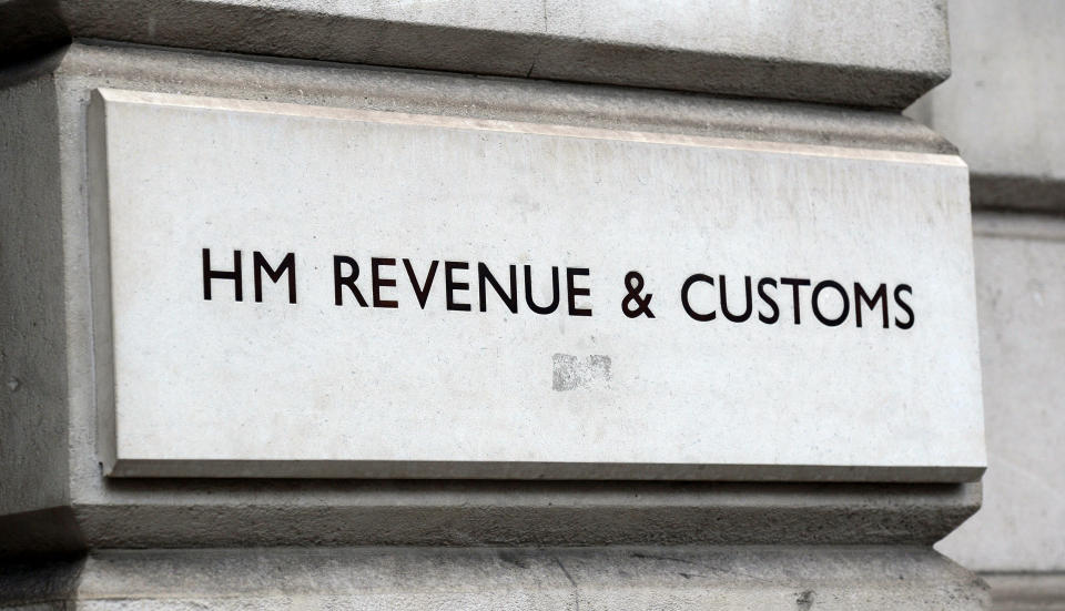 EMBARGOED TO 0001 MONDAY DECEMBER 23 File photo dated 11/01/18 of a HM Revenue and Customs (HMRC) sign as it has been revealed that the government department asked courts to liquidate more businesses in the 12 months to September than at any point over the last four years.