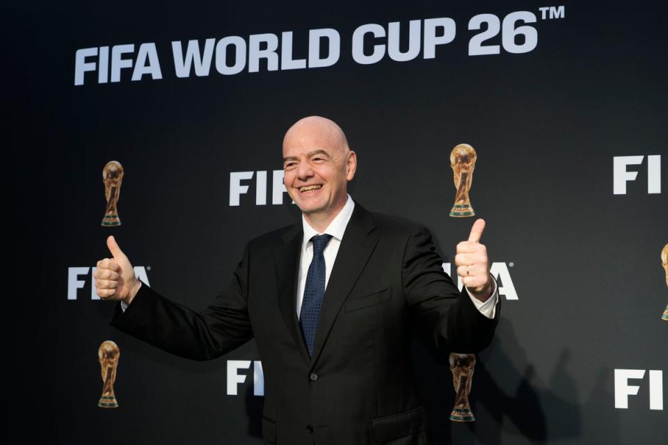 Gianni Infantino’s plan for an expanded Saudi World Cup was being underpinned by Saudi money (Copyright 2023 The Associated Press. All rights reserved)