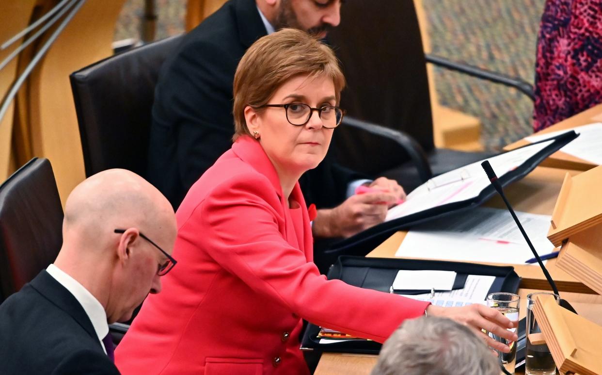 Nicola Sturgeon, the Scottish First Minister, is pictured at Holyrood on December 1 - Ken Jack/Getty Images Europe 